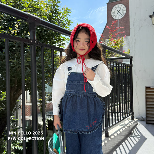 Denim Ruffle Apron