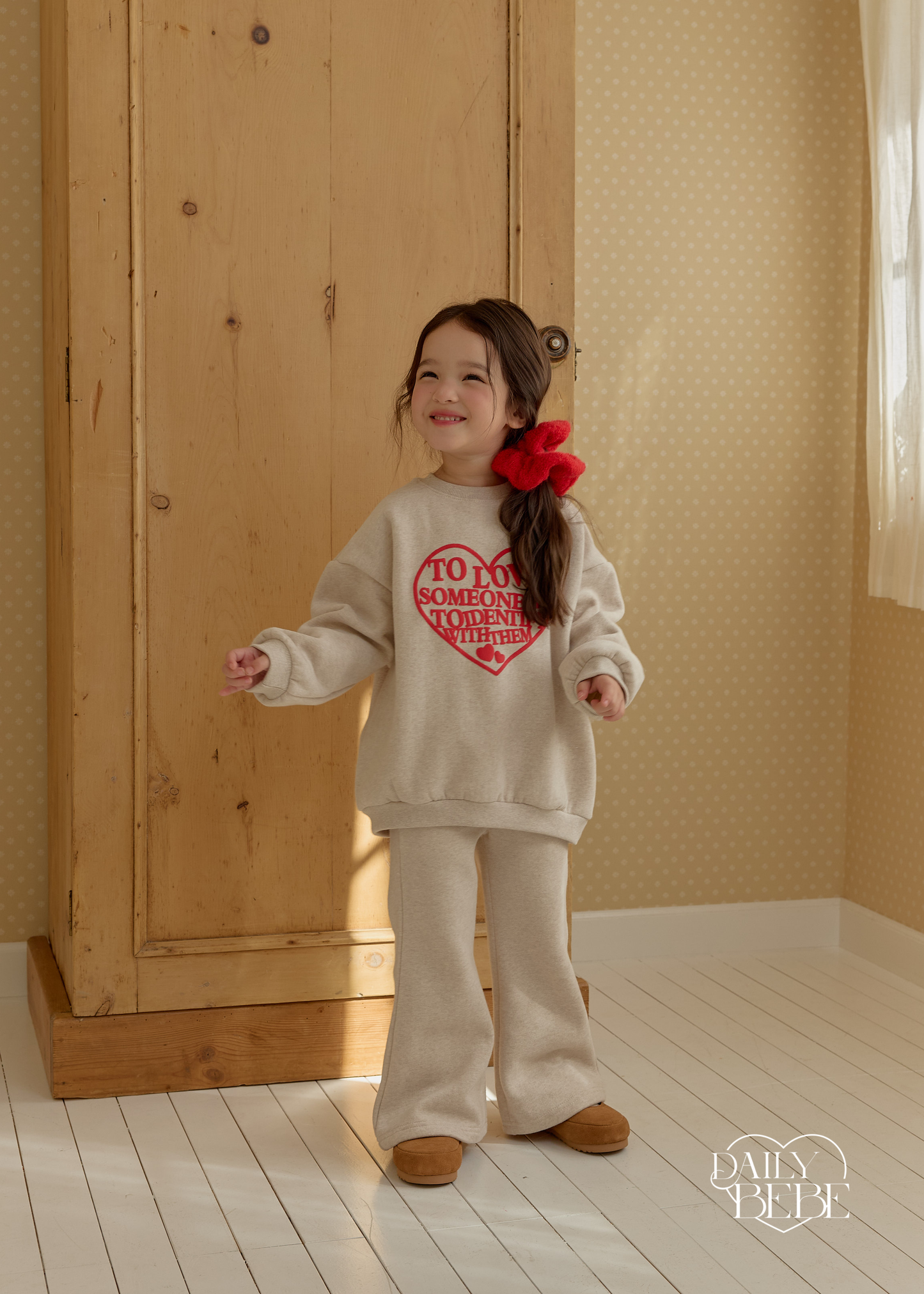 Puff Print Bootcut Set