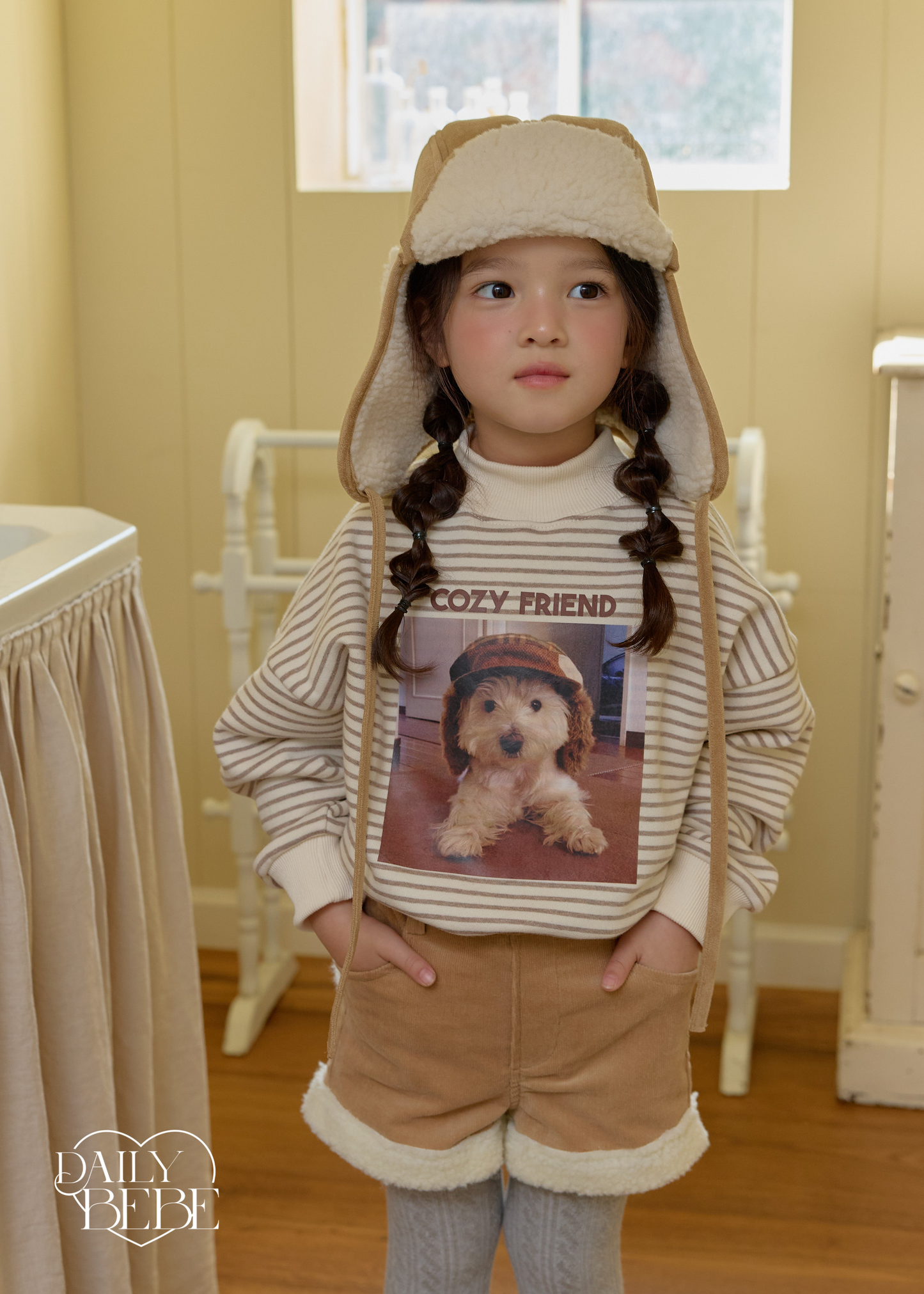 Puppy Mockneck Sweatshirt