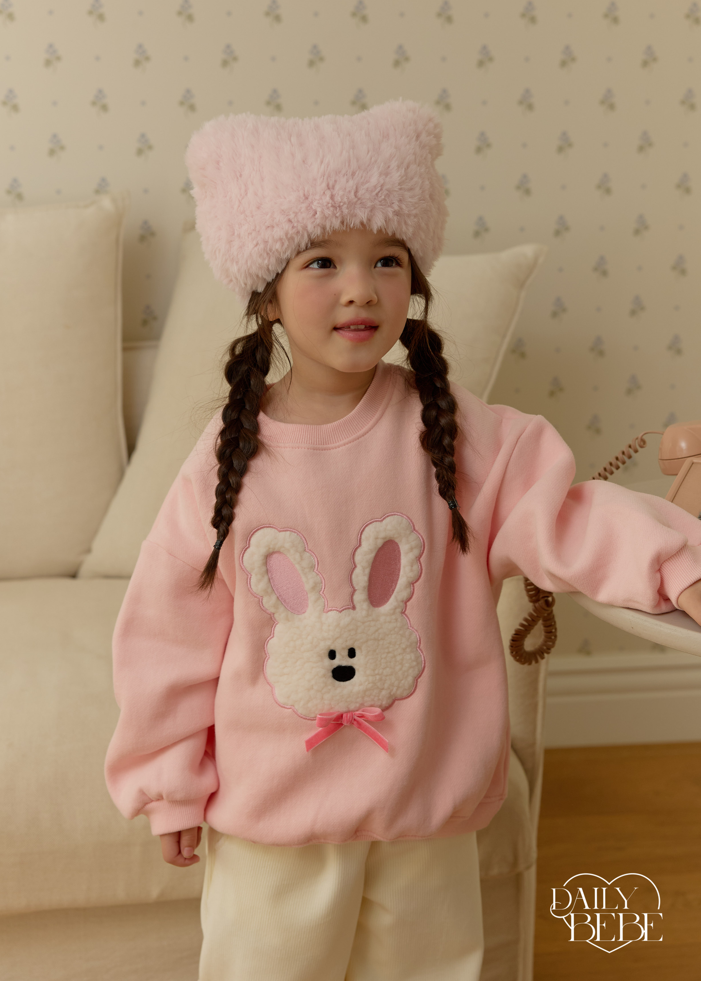 Fuzzy Ribbon Sweatshirt