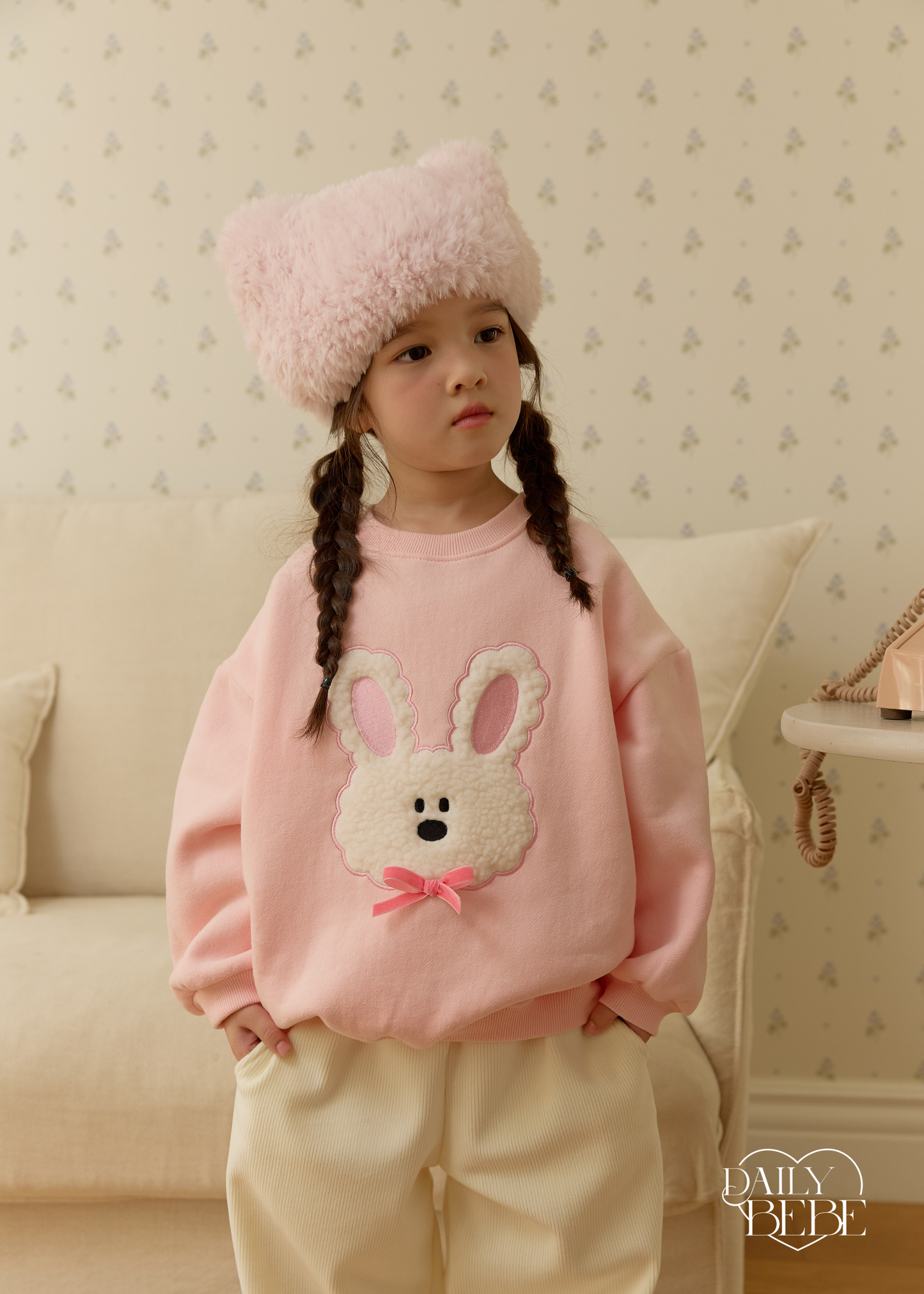 Fuzzy Ribbon Sweatshirt