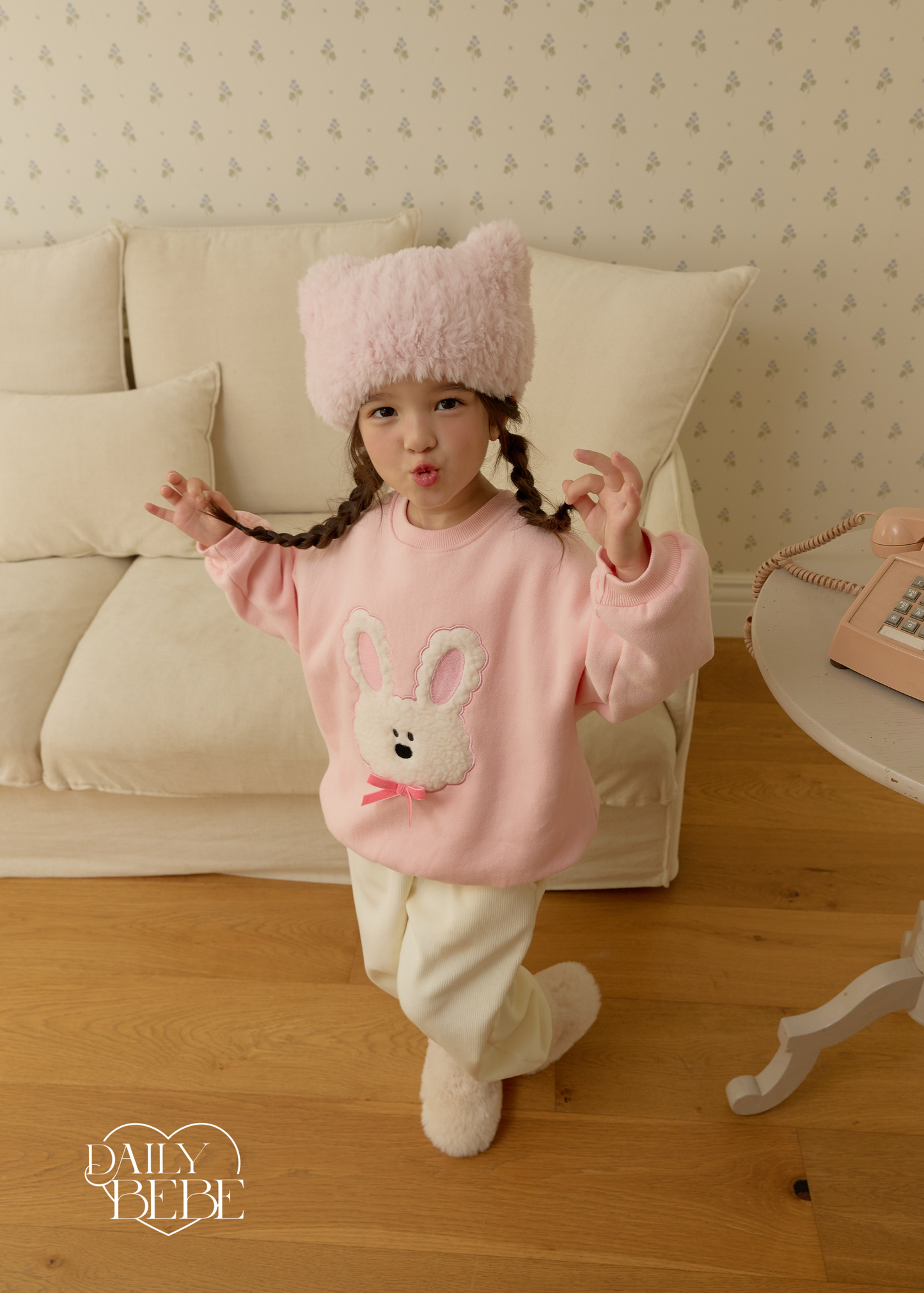 Fuzzy Ribbon Sweatshirt