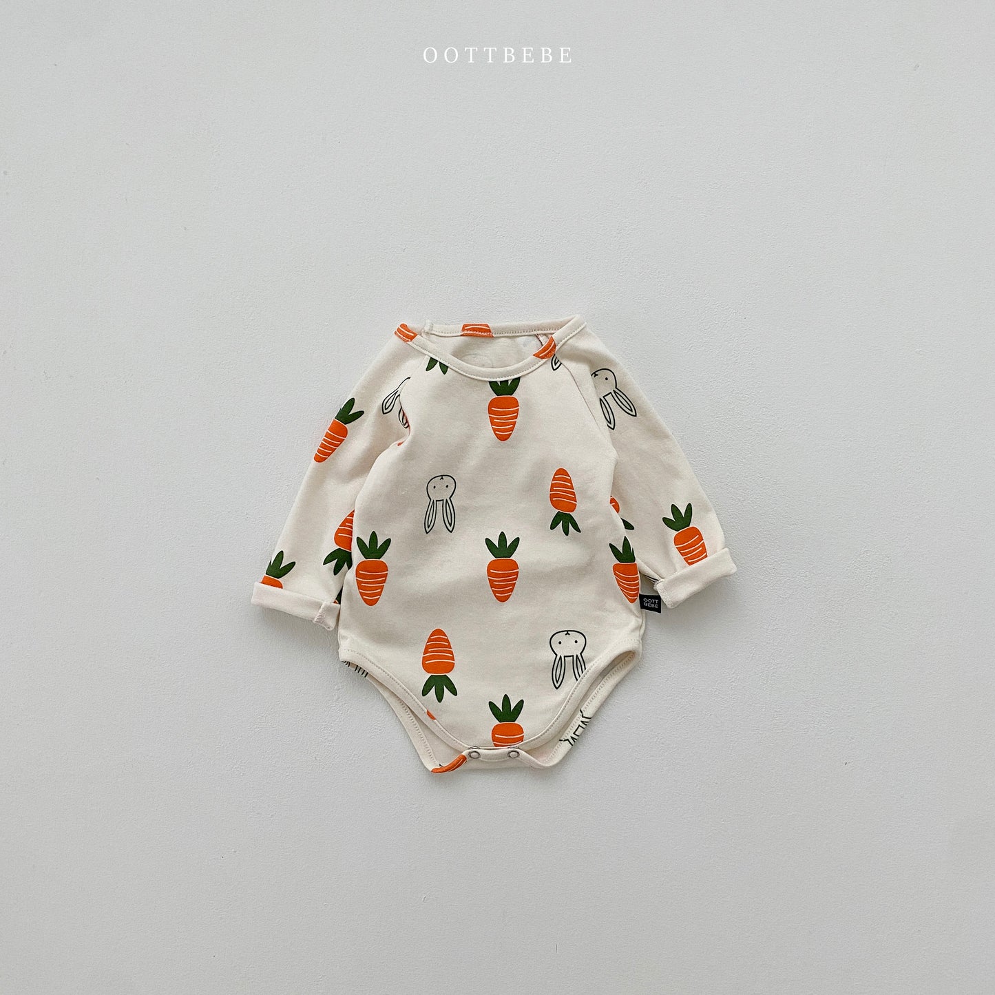 Carrot Bunny Baby Set(Bodysuit + Bonnet)