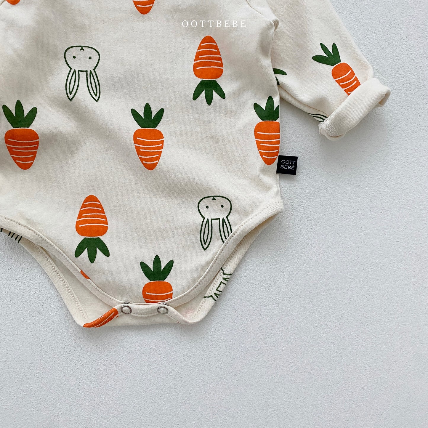 Carrot Bunny Baby Set(Bodysuit + Bonnet)