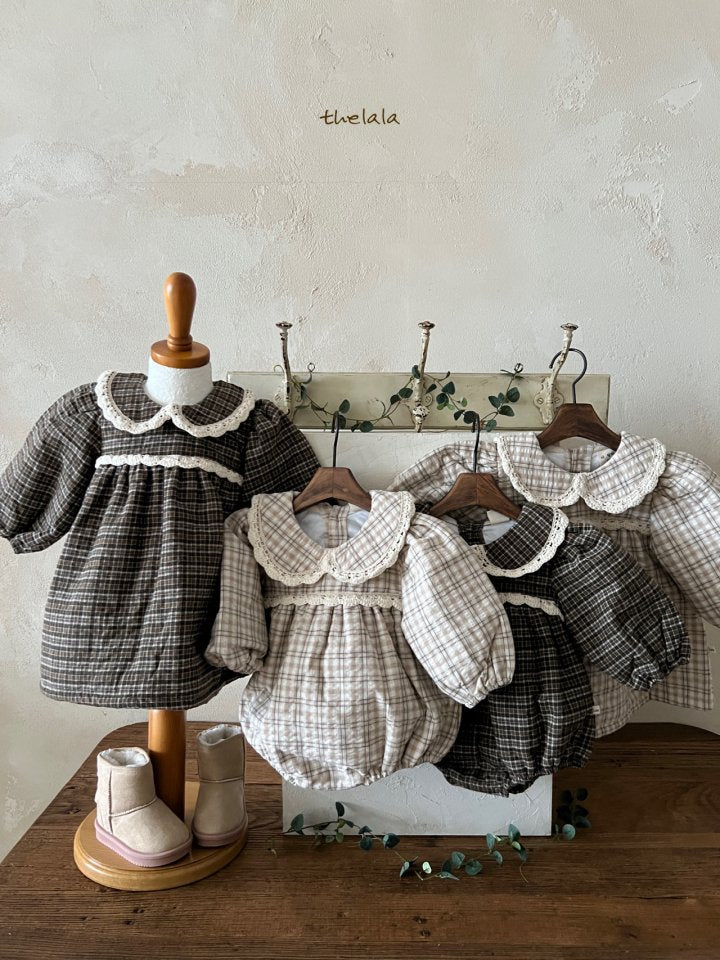 Cozy Quilted Baby Bodysuit/ Dress (Sibling Matching Outfit)