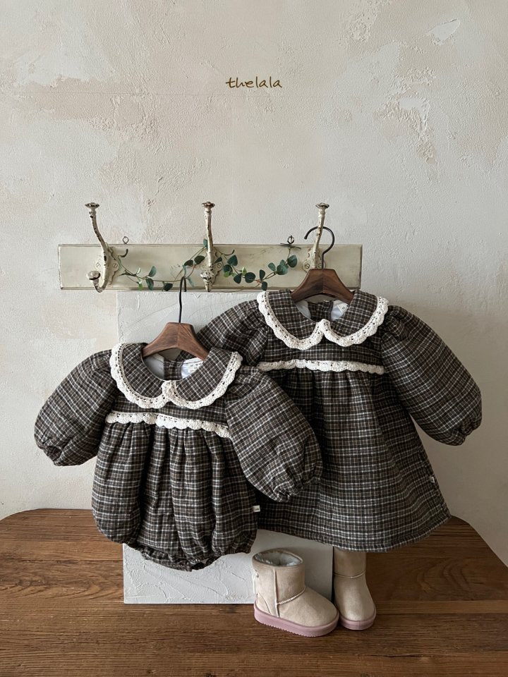 Cozy Quilted Baby Bodysuit/ Dress (Sibling Matching Outfit)