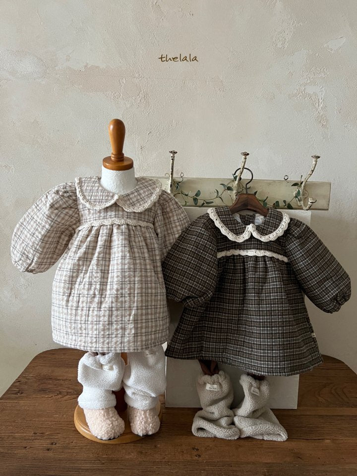 Cozy Quilted Baby Bodysuit/ Dress (Sibling Matching Outfit)