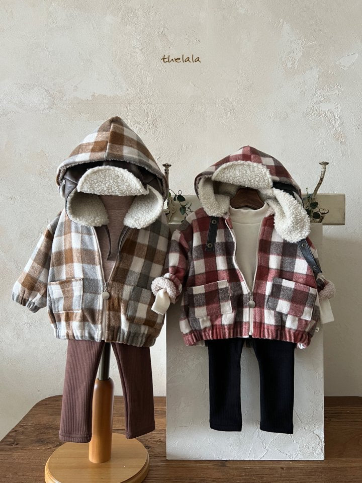 Plaid Hoodie Jacket